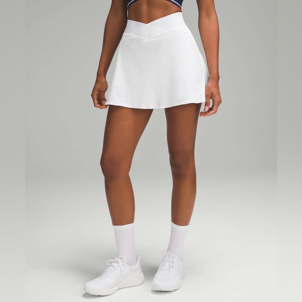 lululemon V-Waist Mid-Rise Tennis Mini Skirt White